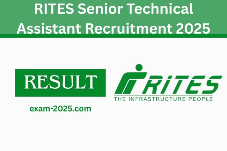 RITES Senior Technical Assistant Recruitment 2025